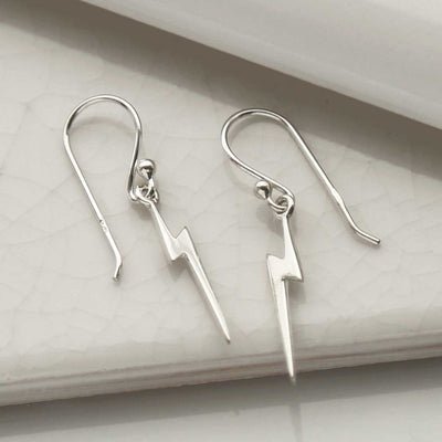 MC276 STERLING SILVER LIGHTNING DANGLY EARRINGS 2