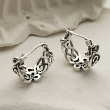 MC277 STERLING SILVER CELTIC KNOT HOOPS 3