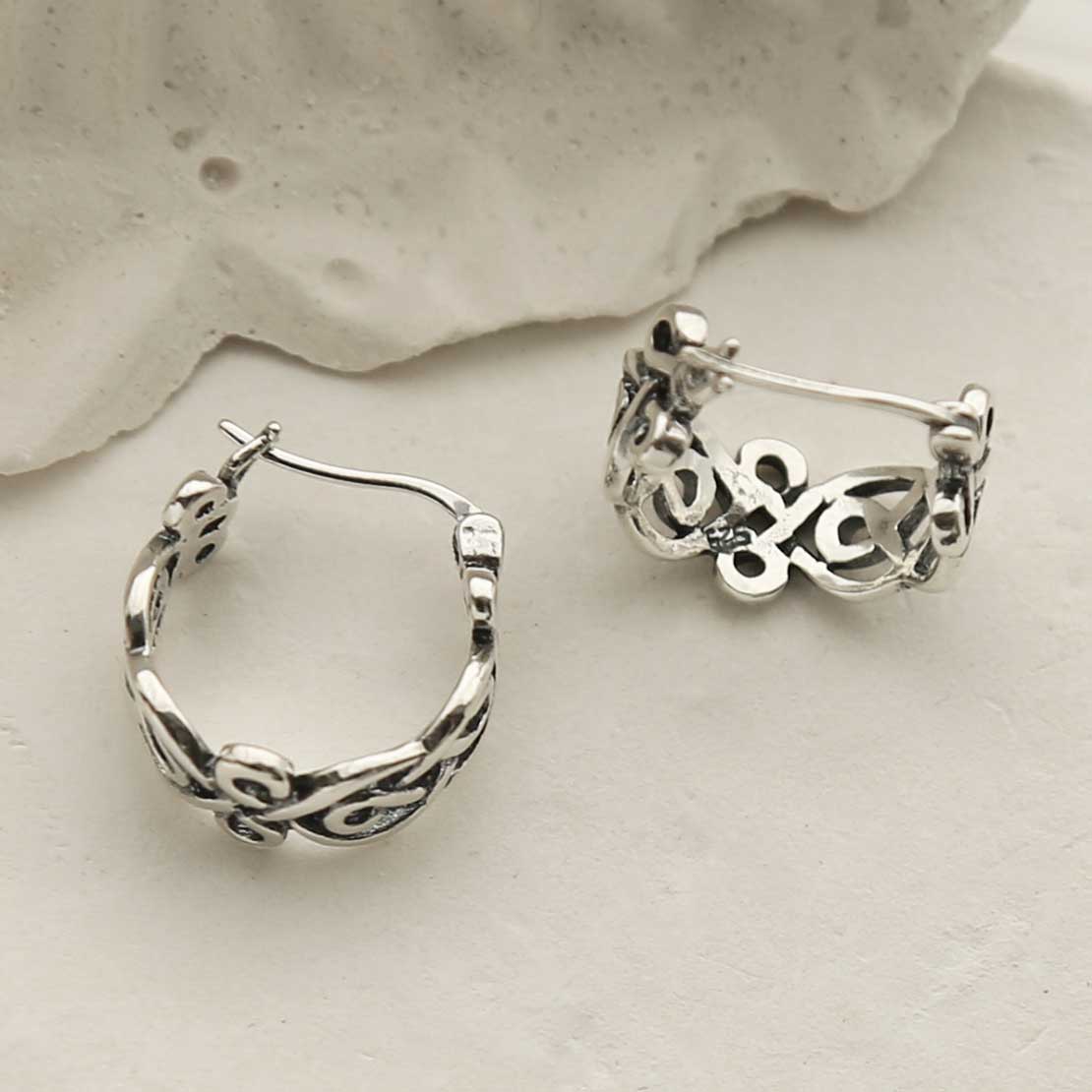 Sterling Silver Celtic Knot Hoops
