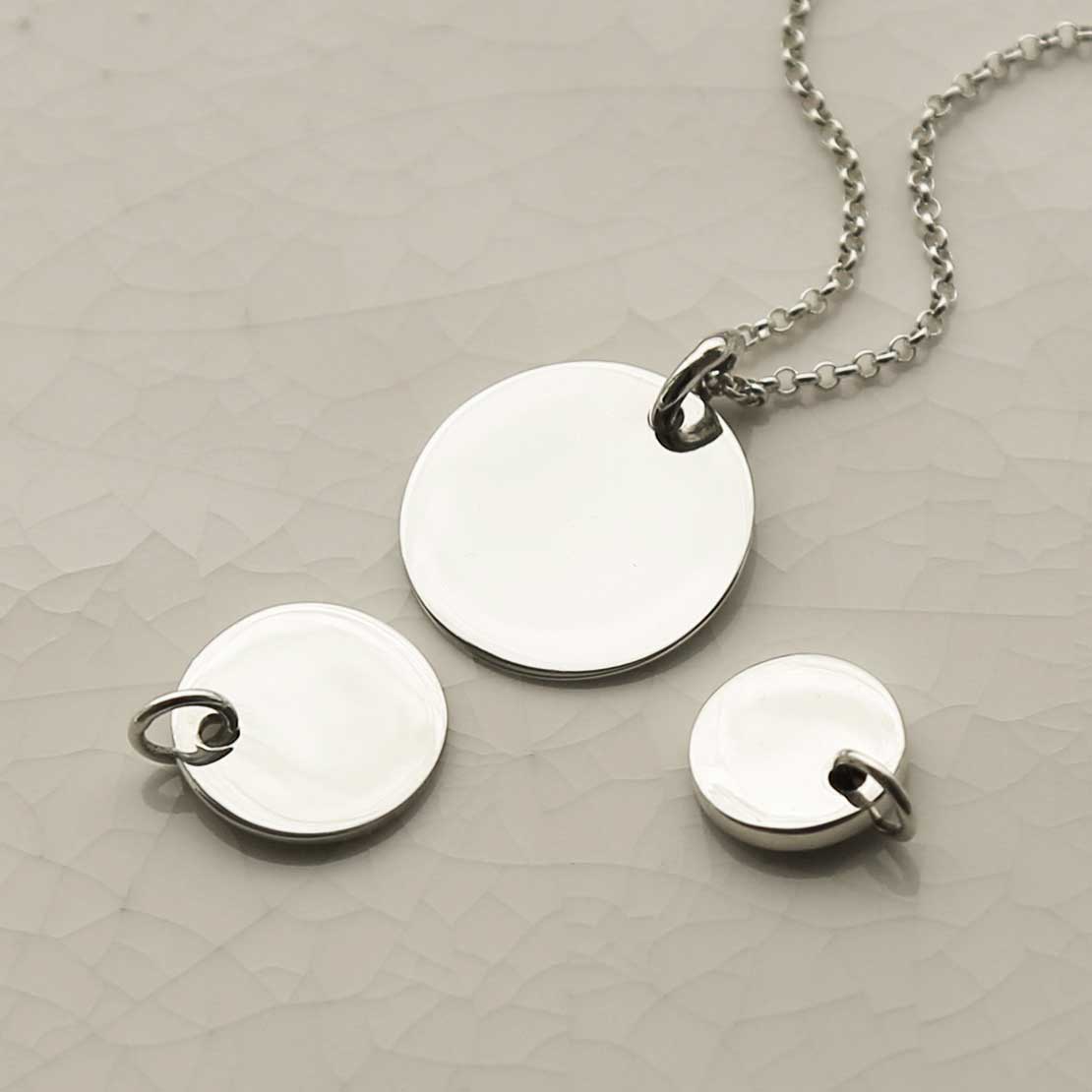 Engravable Sterling Silver Medium Tag Necklace