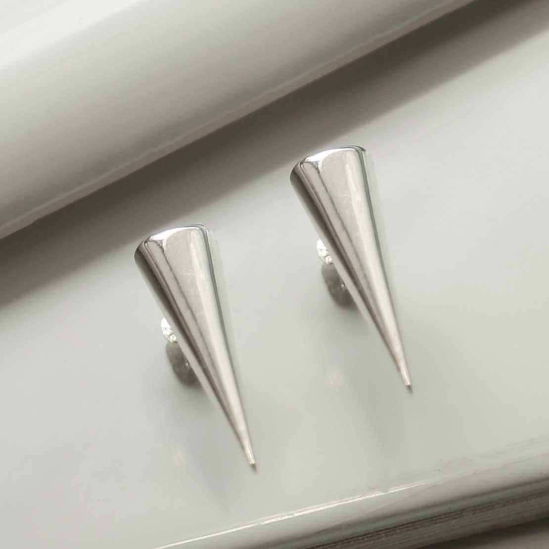 Sterling Silver Spike Studs