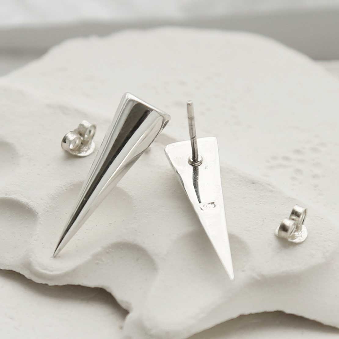 Sterling Silver Spike Studs