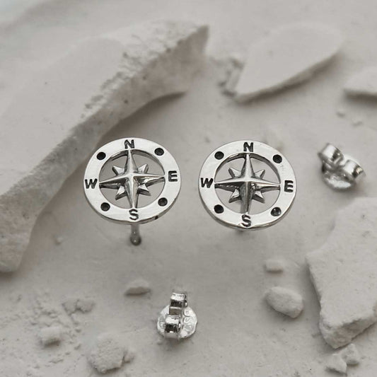 MC286 STERLING SILVER COMPASS STUDS 1