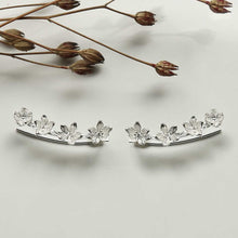 MB212 STERLING SILVER BLOOMING EAR CLIMBERS 2