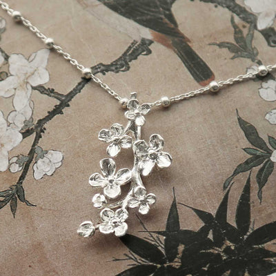 MB213P STERLING SILVER FORGET ME NOT BLOOM NECKLACE 4