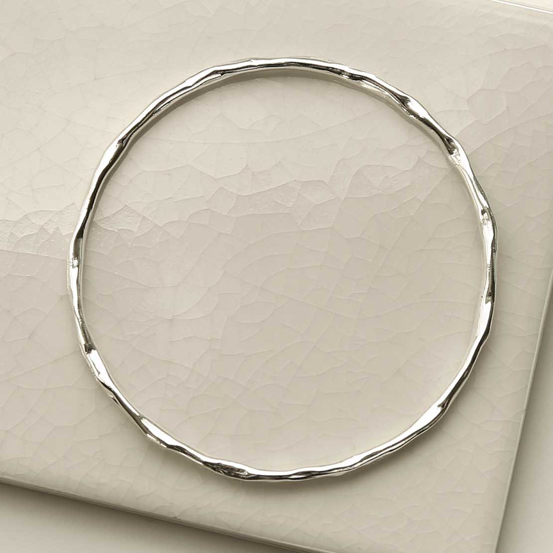 Sterling Silver Ripple Bangle
