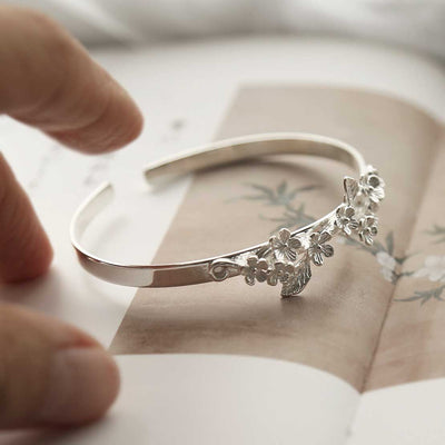 MB216 STERLING SILVER FORGET ME NOT CUFF 4