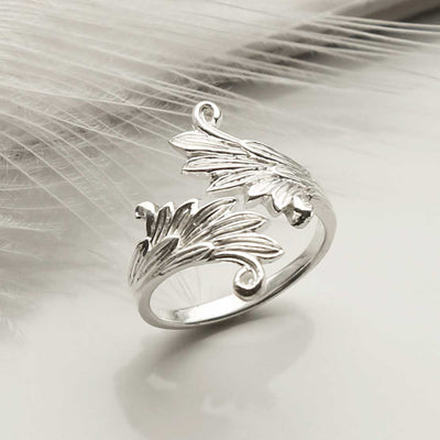 ME528SS STERLING SILVER WINGS ADJUSTABLE RING POLISHED 3