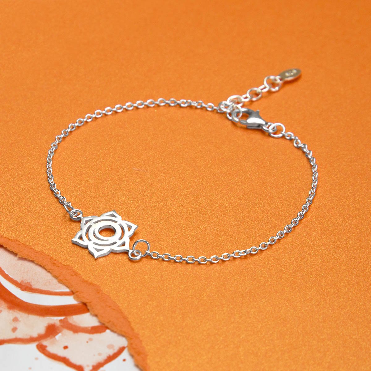 Sterling Silver Sacral Chakra Bracelet