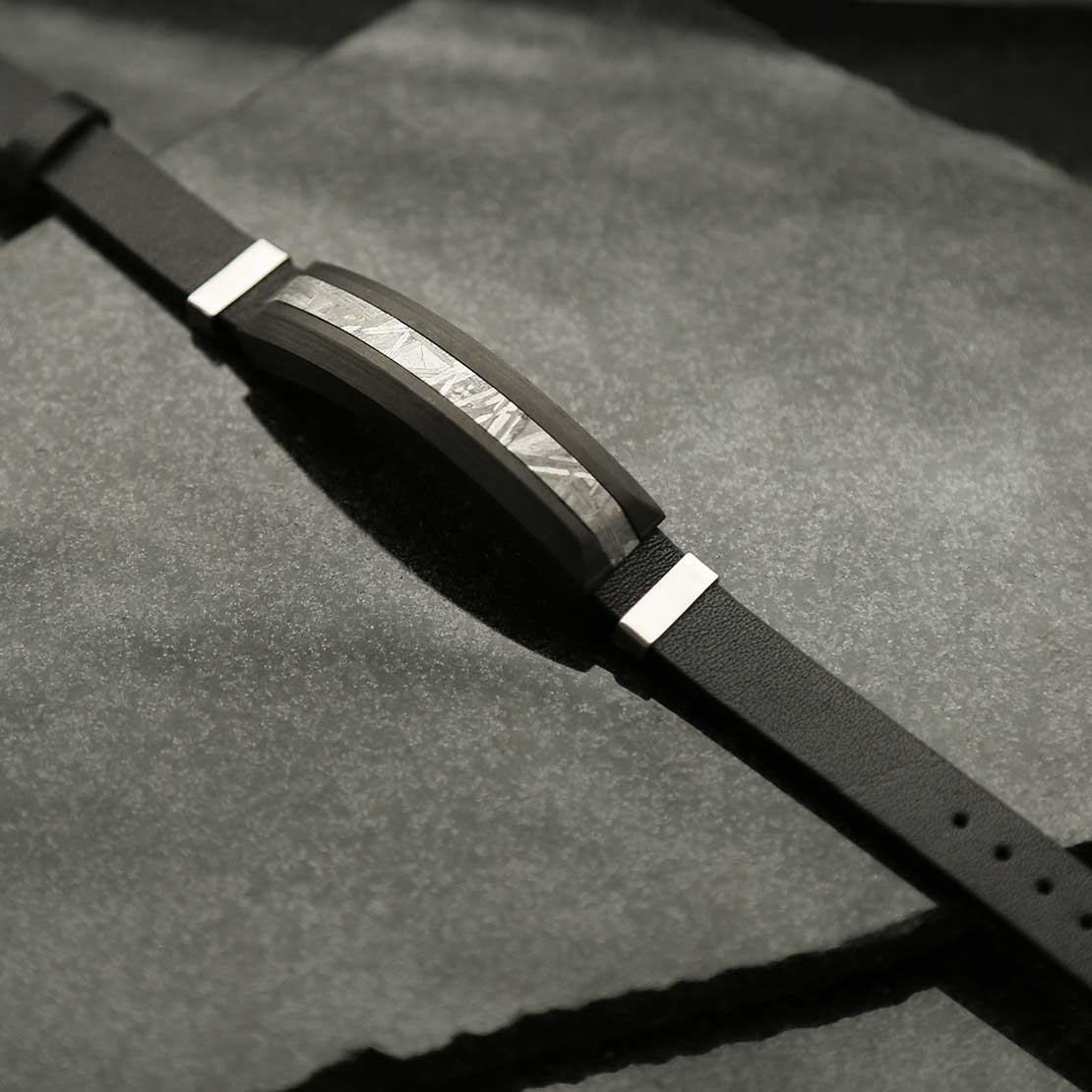 Meteorite And Carbon Fibre Bracelet