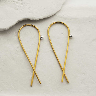MS1223G GOLD PLATED SILVER BELUGA HOOPS 2
