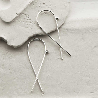 MS1223S STERLING SILVER BELUGA HOOPS 1