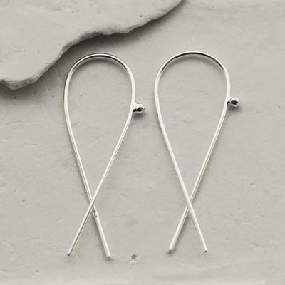 MS1223S STERLING SILVER BELUGA HOOPS 2