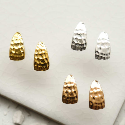 MS1224 STERLING SILVER HAMMERED SLICE STUDS GROUP 1