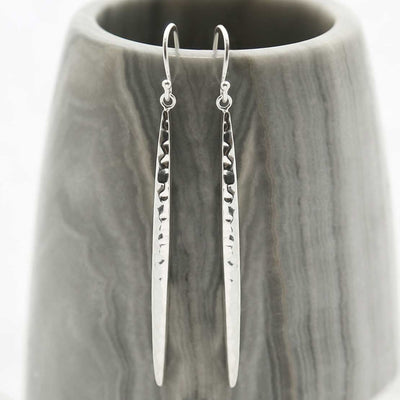 MS1234S STERLING SILVER ICICLE DANGLY EARRINGS 2