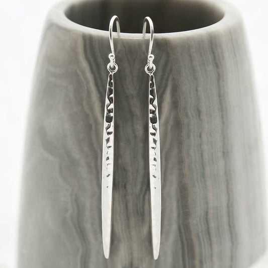 MS1234S STERLING SILVER ICICLE DANGLY EARRINGS 2