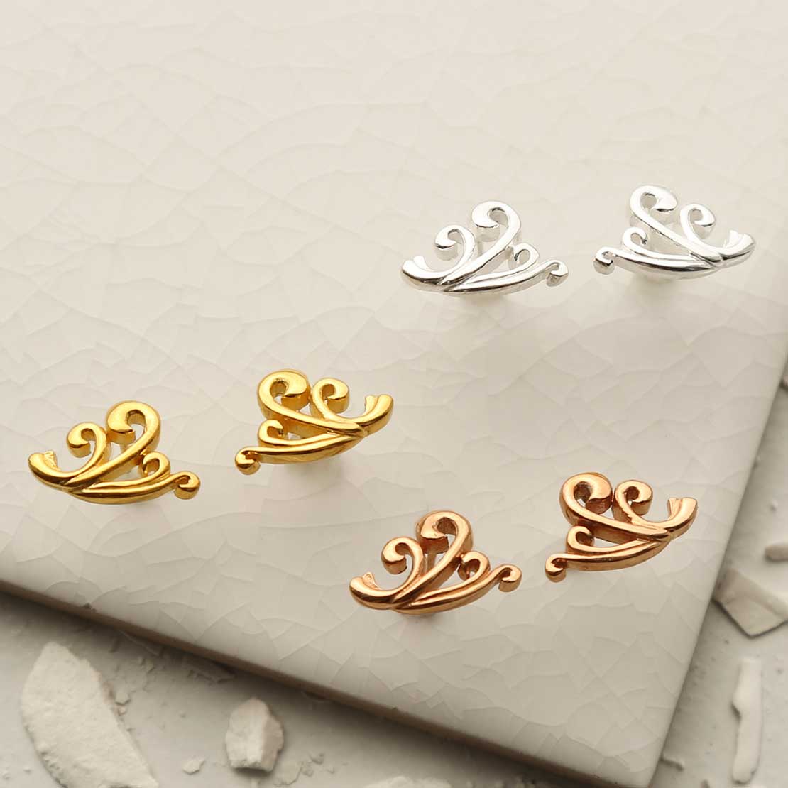 Sterling Silver Breeze Studs