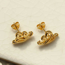 MS1235G GOLD PLATED SILVER BREEZE STUDS 3