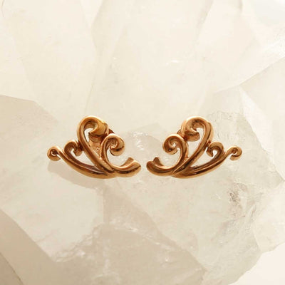 MS1235RG ROSE GOLD PLATED SILVER BREEZE STUDS 2