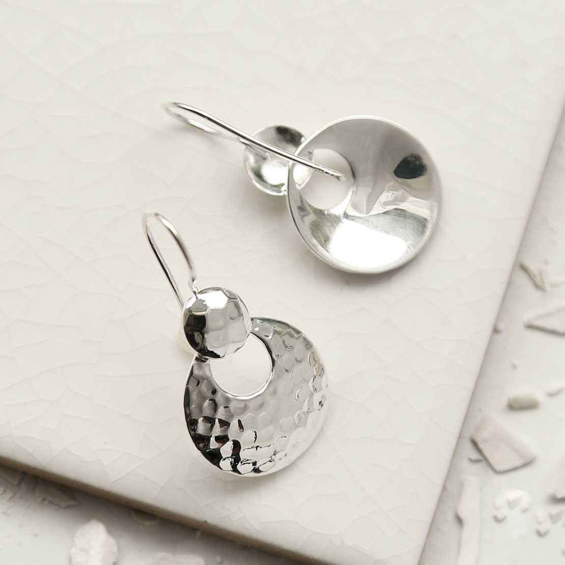 Sterling Silver Eclipse Earrings