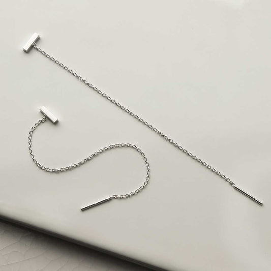 MS1243 STERLING SILVER TINY BAR CHAIN THREADERS 3