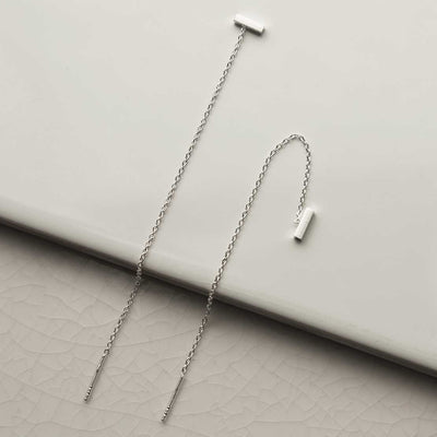 MS1243 STERLING SILVER TINY BAR CHAIN THREADERS 1