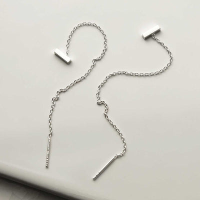 MS1243 STERLING SILVER TINY BAR CHAIN THREADERS 4