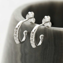 MS1230S STERLING SILVER CUBIC ZIRCONIA HOOP STUDS 3