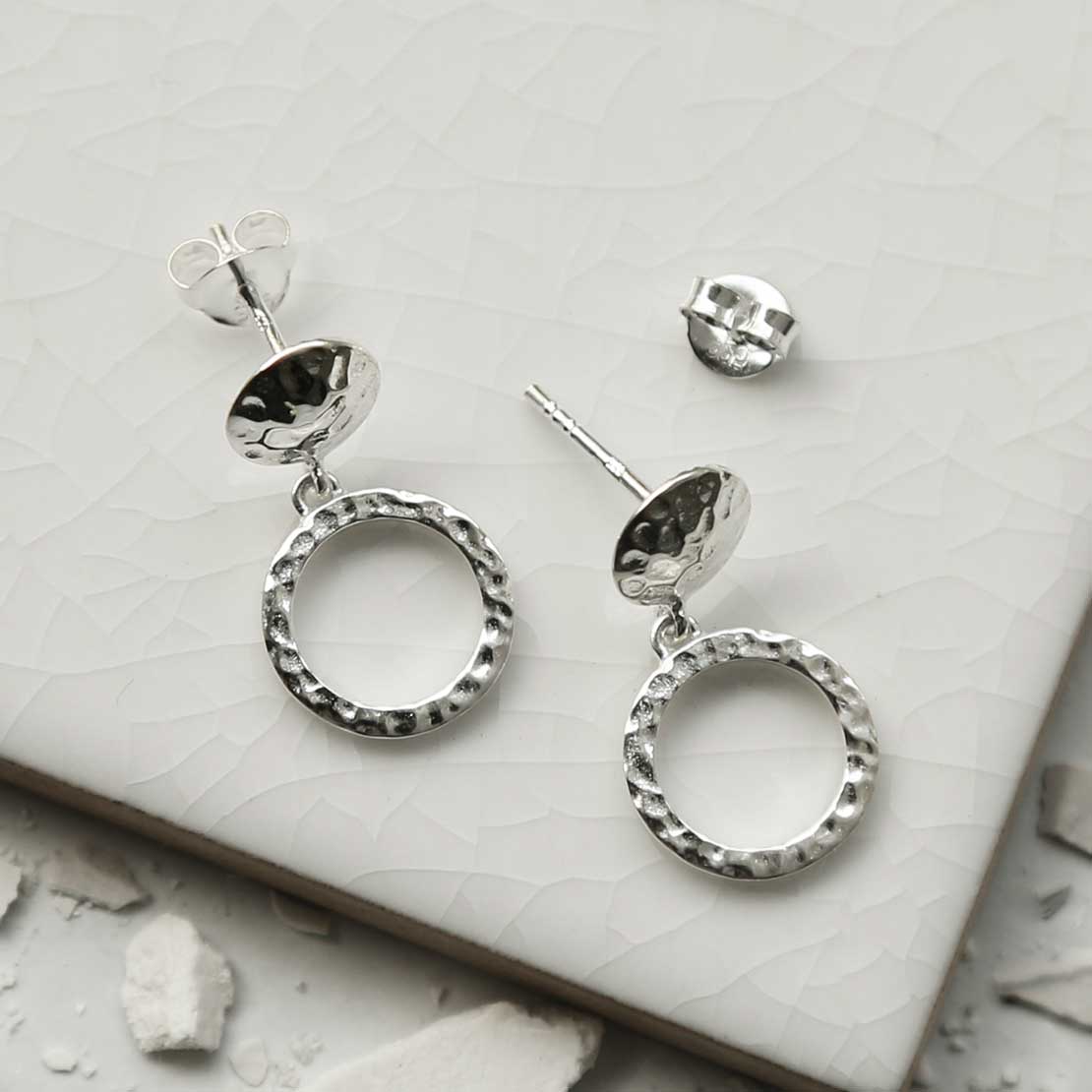 Sterling Silver Door Knocker Earrings