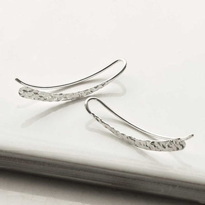 MS1237 STERLING SILVER BRUSH STROKE EARRINGS 1