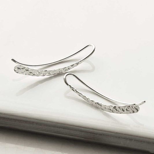 MS1237 STERLING SILVER BRUSH STROKE EARRINGS 1
