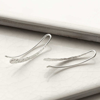 MS1237 STERLING SILVER BRUSH STROKE EARRINGS 2