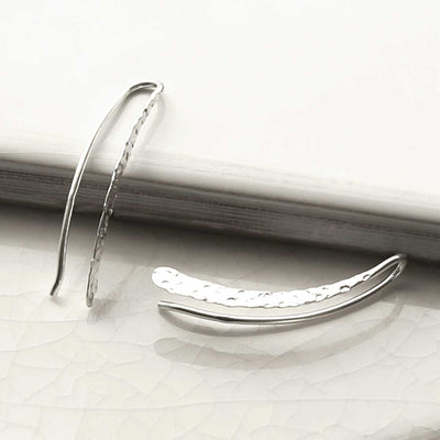 MS1237 STERLING SILVER BRUSH STROKE EARRINGS 3