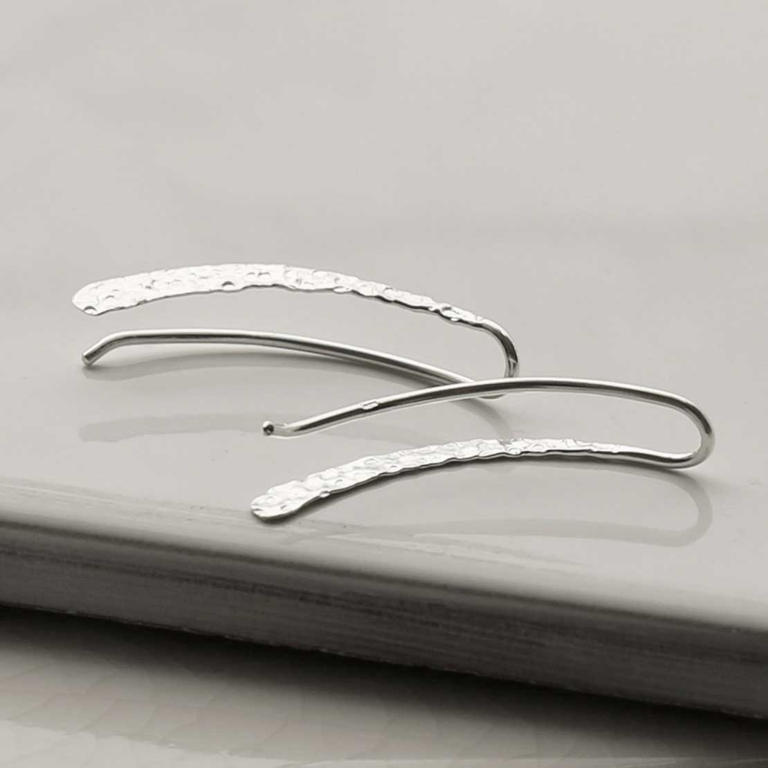 Sterling Silver Brush Stroke Earrings
