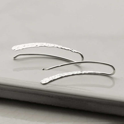 MS1237 STERLING SILVER BRUSH STROKE EARRINGS 4