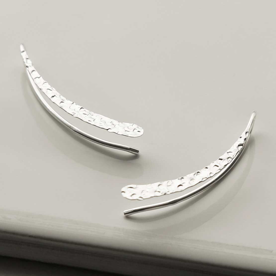 Sterling Silver Brush Stroke Earrings