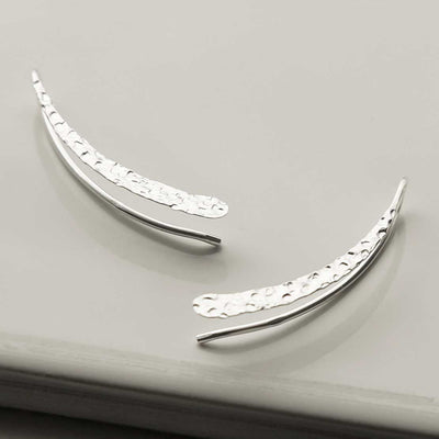 MS1237 STERLING SILVER BRUSH STROKE EARRINGS 5