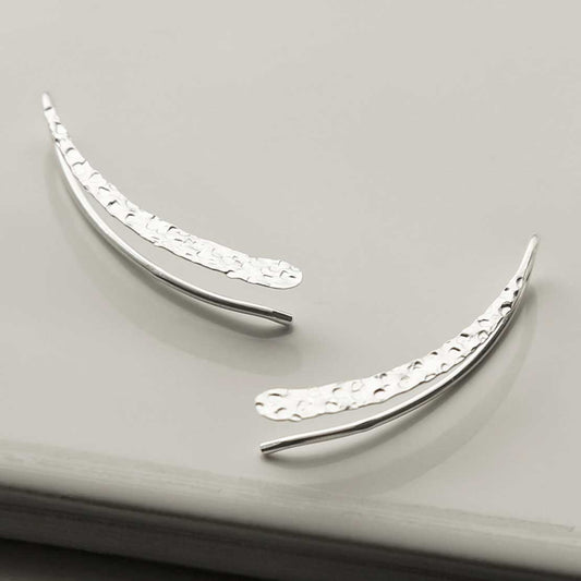 MS1237 STERLING SILVER BRUSH STROKE EARRINGS 5