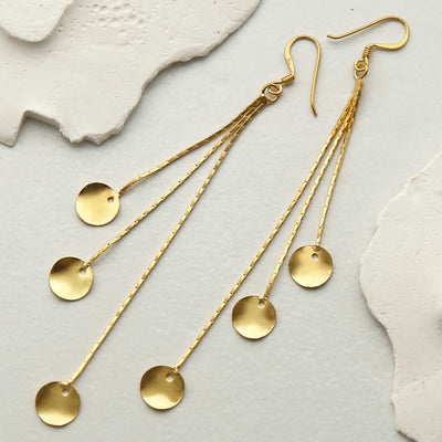 MS1233G GOLD PLATED SILVER JUPITER EARRINGS 1