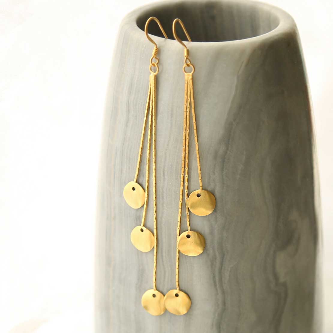 Gold Plated Silver Jupiter Earrings
