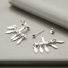 MS1238 STERLING SILVER TWO WAY CHANDELIER STUD EARRINGS 1