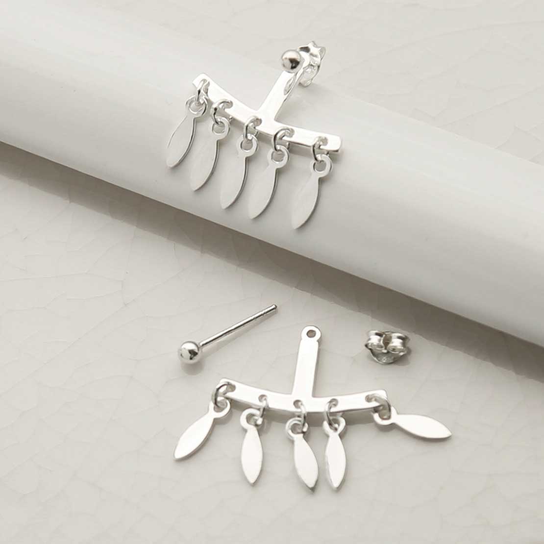 Sterling Silver Two Way Chandelier Studs