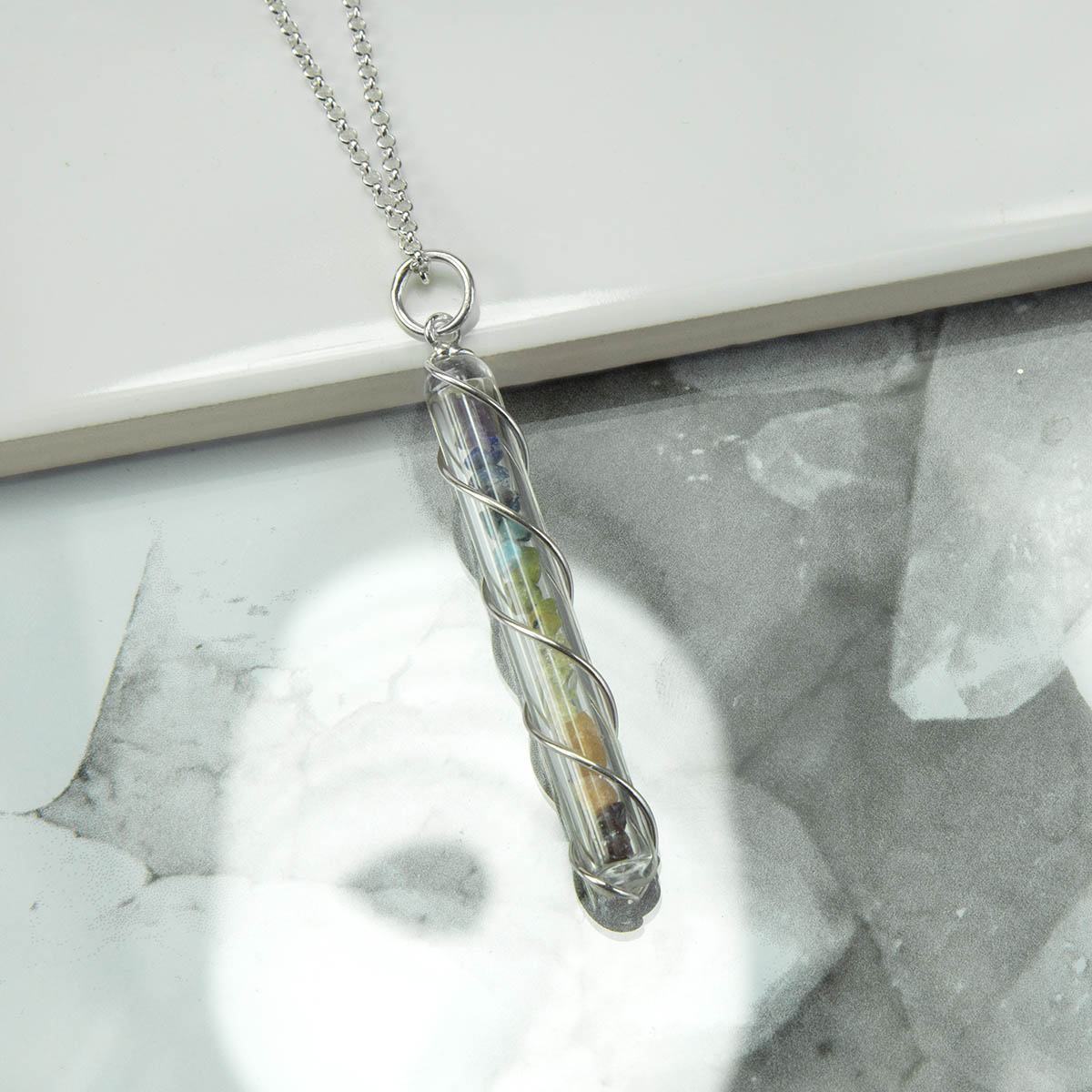 Sterling Silver Chakra Necklace