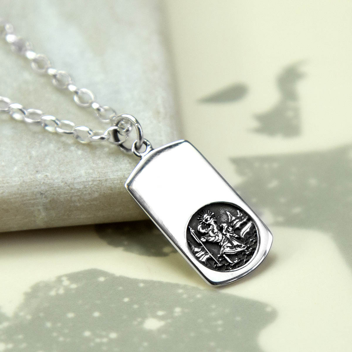 Sterling Silver St Christopher Necklace