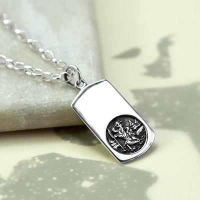 MC263 STERLINGSILVERSTCHRISTOPHERNECKLACE 007