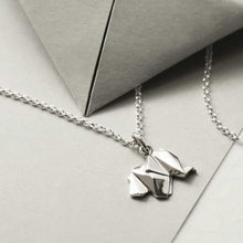 MZA024S STERLING SILVER POLISHED ORIGAMI ELEPHANT NECKLACE 5