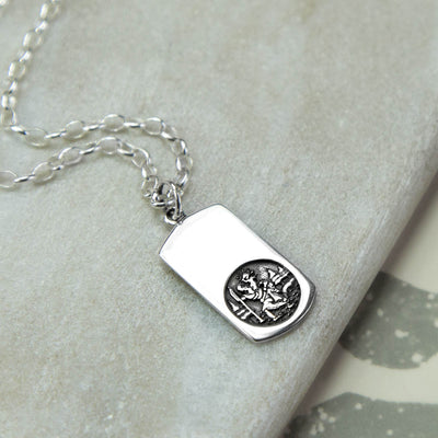 MC263 STERLINGSILVERSTCHRISTOPHERNECKLACE 006
