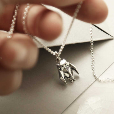 MZA043 STERLING SILVER POLISHED ORIGAMI OWL NECKLACE 2