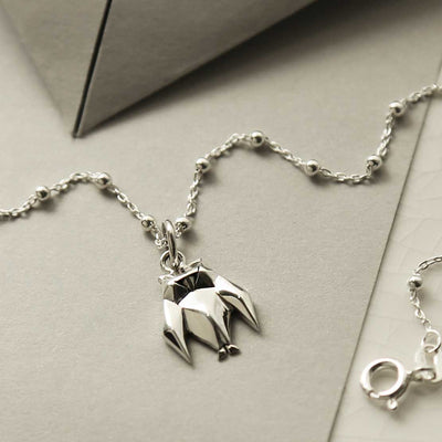 MZA043 STERLING SILVER POLISHED ORIGAMI OWL NECKLACE 3