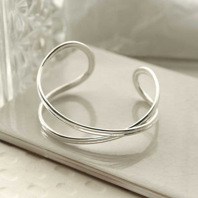 MD357 STERLING SILVER OVAL LOOP BANGLE 4